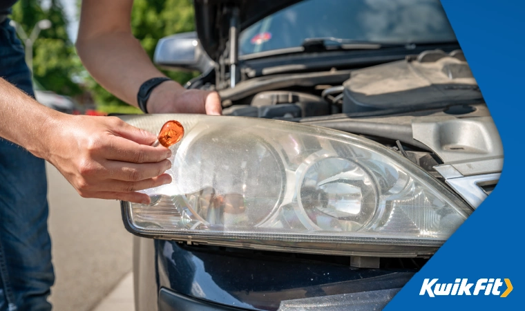 replacing a headlight or indicator bulb